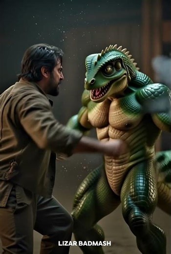 Lizard badmash ki behan huvi agwah 😱 | #ai #hulk #lizard