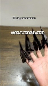 DIY ORIGAMI BLACK PANTHER CLAWS | STEP BY STEP | #diy #papercraft #origami #blackpanther #claws