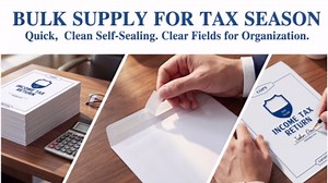 chiazllta 100Pcs Income Tax Return Envelope for Tax Preparers 9 x 12 In White Open End Security Envelopes Printable Envelopes Letter Size for Office Business Legal Documents Catalog Paper Mailing