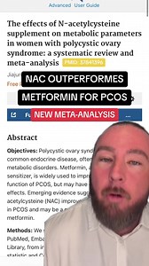 1.5K views · 40 reactions | New research finds NAC (n acetyl cysteine) outperformed METFORMIN in body weight, BMI, fasting insulin, cholesterol & triglycerides in women with PCOS. It also significantly lowers testosterone. PMID: 37841396 PMID: 36597797 #pcos #pcosweightloss #pcosawareness #pcosdiet #pcossupport #pcosjourney | Drew Baird "the PCOS Mentor" | Facebook