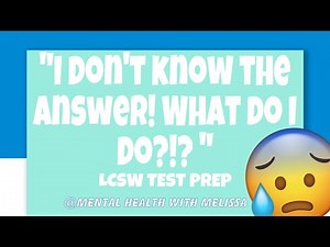 3 STEPS TO TAKE IF YOU DON'T KNOW THE ANSWER TO AN LCSW EXAM QUESTION! "R.E.S" METHOD EXPLAINED!