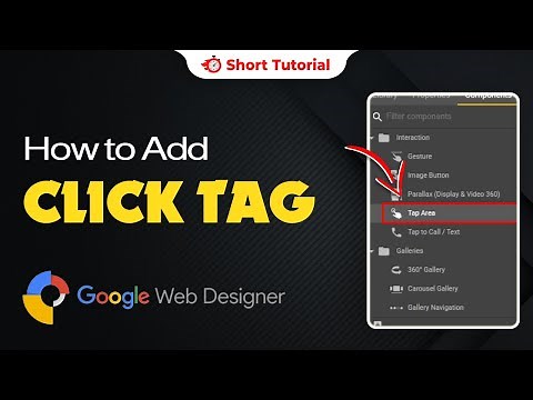 How to add clicktag in google web designer 2024 | Skill Wave
