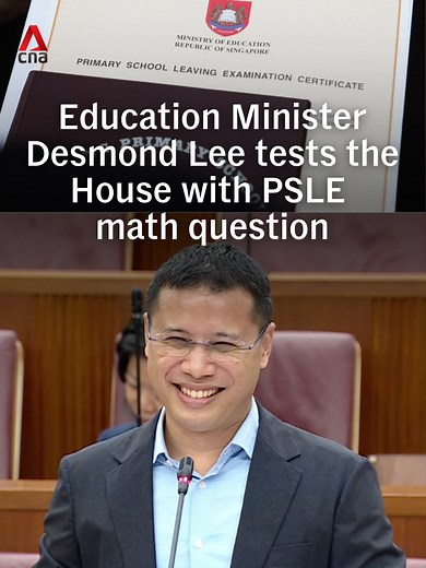 📚✏️ Try solving this PSLE math question. Education Minister Desmond Lee put Members of Parliament’s math skills to the test on Tuesday (Mar 3) with a question from a past PSLE math paper. He explained how some challenging questions are designed to test students’ critical thinking skills, while others are structured with “scaffolding” to help them attempt the problems progressively. Mr Lee was responding to a proposal from an MP on removing PSLE. #sgnews #singapore #psle