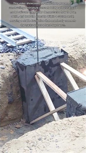 Building a Miniature Concrete Bridge Pier for a Scale Model Railroad
