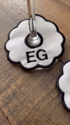 Custom Embroidered Wine Glass Tags: Personalised Initials for Parties Weddings Hendo - Etsy