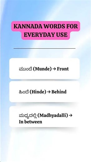 Kannada words for Everyday use | Learn Kannada | Talk Fluent