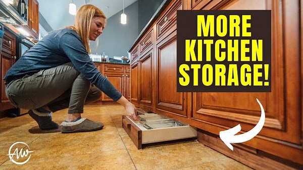 Turn Wasted Kitchen Space into Storage with Toe Kicker Drawers