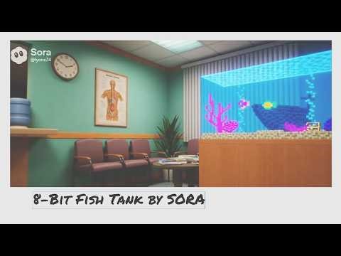 8-Bit Fish Tank 🐠 | 1980s Doctor's Office Aquarium | 1 Hour Ambiance | AI-Generated with Sora