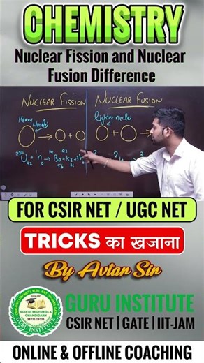 Nuclear Fission vs Nuclear Fusion | CSIR NET / GATE / IIT JAM | Guru Institute Chandigarh