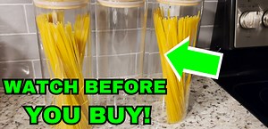 Watch  Glass Spaghetti Pasta Storage Container Review on Amazon Live