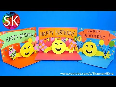 Greeting Card ideas | DIY pop-up 3D Emoji Birthday Cards | Fun & Easy craft