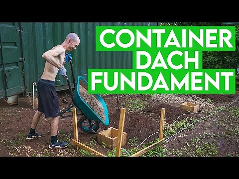 Container Dach Fundament selber bauen in Costa Rica - Abmessen & Beton gießen (Episode 13)