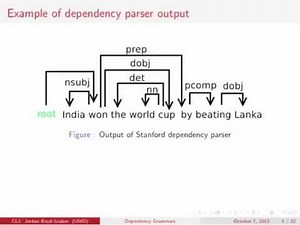 Computational Linguistics 1: Dependency Parsing