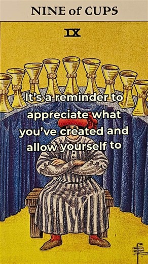 Nine of Cups #tarot #palmtreetarot #ytshorts #tarotreading #cupstarot