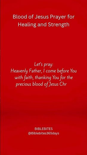 Blood of Jesus Prayer for Healing and Strength#BloodofJesus #HealingPrayer