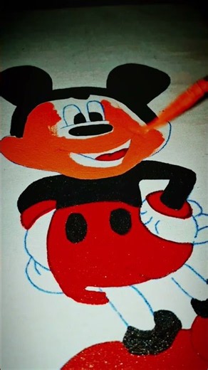 You can draw Mickey Mouse too! (Easy Tutorial) 🐭💖 #ytshorts #mickeymouse #disney #art