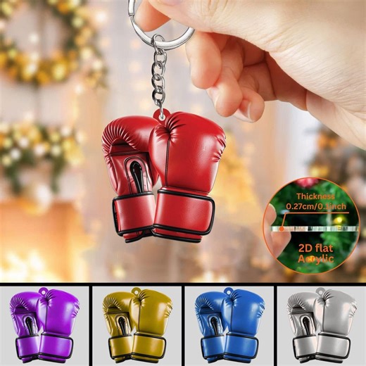 Personalized Boxing Glove Custom Keychain Set, Boxer Souvenir Charm, Fight Team Ornament, Sports Bag Tag, Kickboxing Keepsake - Etsy