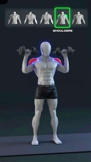 How to Do Dumbbell Shoulder Press Perfectly (3D Animation)