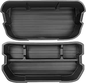 AutoQi For 2020-2024 Tesla Model Y 2-Layers Frunk Organizer, Insert Cargo Front Hatch Trunk Storage Box, Tesla Y Heavy Duty Storage Bins Accessories