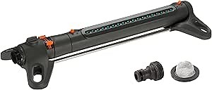 GARDENA 20570 | Up to 3800 sq ft - AquaZoom Adjustable Oscillating Yard Sprinkler, for Watering Large Area Lawn and Garden. Aquazoom Outdoor oscillating Sprinkler has Wide Heavy Duty Base.