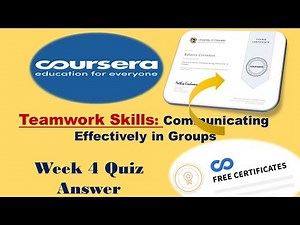Teamwork skills quiz answers coursera | Teamwork skills week 4 answers