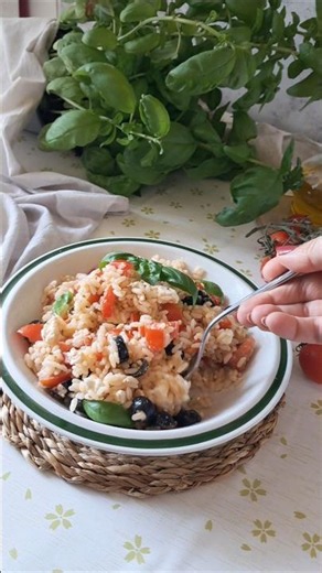 MEDITERRANEAN RICE SALAD #ricesalad #colddishes