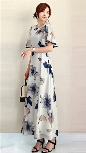上品見え確定✨花柄ロングワンピース｜大人フェミニン夏コーデ🌿