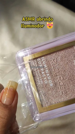 ASMR ABRINDO MAKE ILUMINADOR COMPACTO RUBY ROSE #shorts #make #maquiagem #asmr #asmrsounds