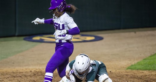 No. 20 LSU softball team records 12 runs in rout of Nicholls State