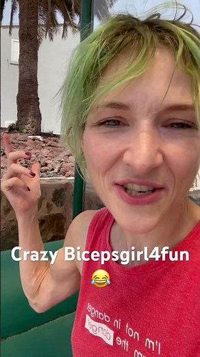 Biceps girl , flexing biceps