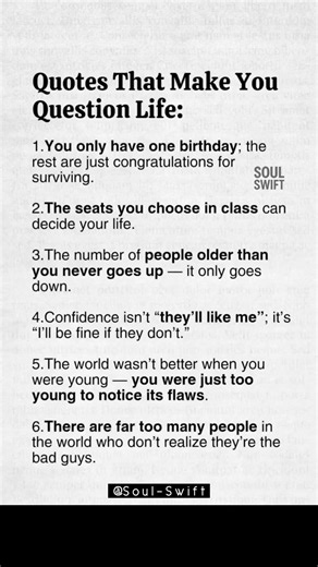 6 Quotes That Will Make You Question Life 😳💭 #DeepQuotes #LifeFacts #MindBlown