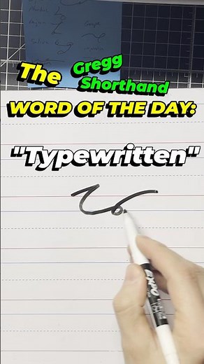 The Gregg Shorthand word of the day: “typewritten” #greggshorthand #handwriting #shorthand #journal