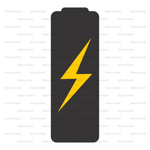 Battery Charging SVG | Lightning Bolt SVG | Power Icon | Energy Symbol | Cricut Cut File | Laser Engraving File (eps, Svg, Pdf, Png, Dxf) - Etsy