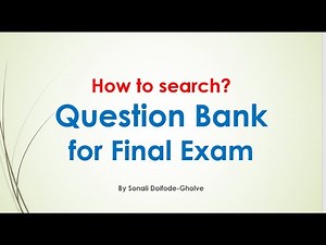Question Bank| Pune university final exam question bank | SPPU question bank