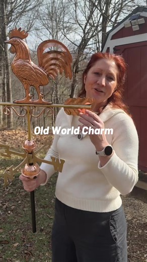 Bantam Rooster Weathervane – Pure Copper by Good Directions adds timeless farmhouse character with real function. Crafted from solid copper, this classic rooster weathervane is designed to age beautifully while adding an intentional, old-world architectural detail to barns, cupolas, sheds, and farmhouse homes. farmhouse weathervane copper rooster weathervane farmhouse outdoor decor heritage home accents classic farm decor