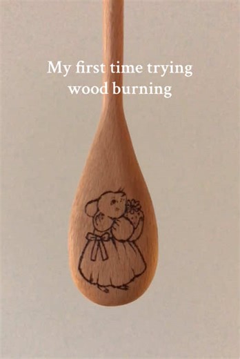 Wood Burning Art: My First Illustrated Spoon Project