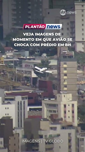 Veja momento da queda do avião de pequeno porte em BH | #SBTNews
