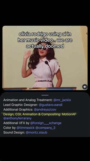 Olivia Rodrigo Using AI in Her Music Video — Fans React