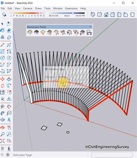 SketchUp Extrusion Tool Every Architect Must Know! #SketchUp #Architecture #3DModeling