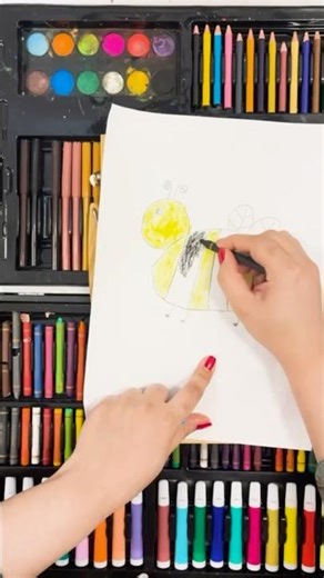 Honey Bee Coloring Art | Satisfying Color Reveal 🐝🎨