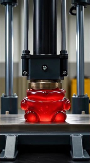 Giant Gummy Bear crushed slow mo 🍬🔥 #shorts