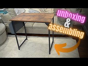Unboxing & Assembling the Sweetcrispy Small Computer Desk