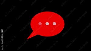 Message icon. Notification icon animation. Alert message with bell symbol for reminders and updates.