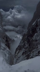 10K views · 323 reactions | mesmerizing view of a steep, snow-covered mountain cliff with dramatic clouds looming in the distance. The moonlight softly reflects off the snow, creating an ethereal, otherworldly scene. ️ | SuperTramp | Facebook