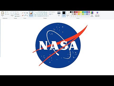 How to draw NASA Logo on Computer using Ms Paint | Drawing NASA Logo easily | Nasa Logo Drawing.
