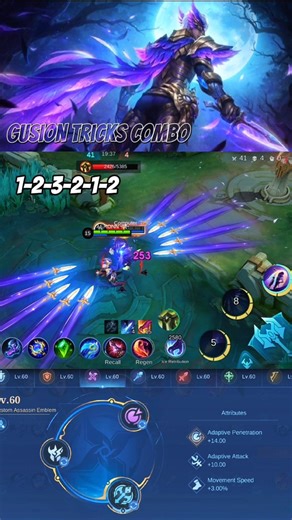 gusion tricks combo tutorial - mobile legends bang bang