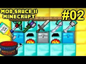 Minecraft Mods - Mod Sauce II Ep. 02 - New Tools & Ore Doubling !!! ( HermitCraft Modded )