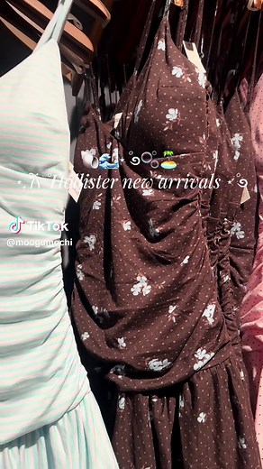 so many cute new arrivals at hollister! the first dress was my fav 🩵 @hollister #hollister #haul #shopping #cutefinds #fyp 🐚🌊🫧