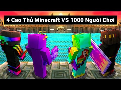 4 Cao Thủ Minecraft VS 1000 Người Chơi Trong Máy Chủ SMP