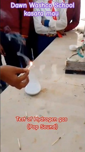 Burning of hydrogen gas pop sound #burningofhydrogengaspopsound #hydrogengasflamable #rchemistry